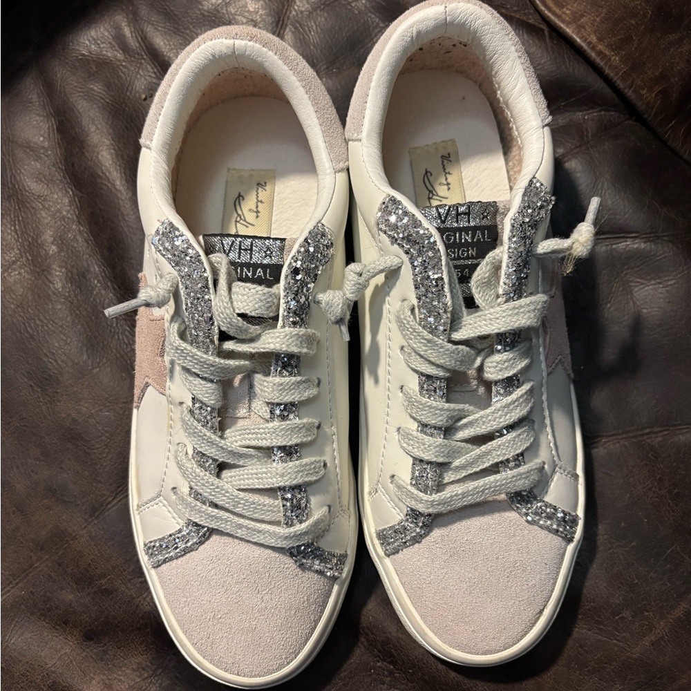 Vintage Havana Womens Flair Glitter Lace Up Sneakers Shoes Casual - 5.5 - Picture 2 of 8